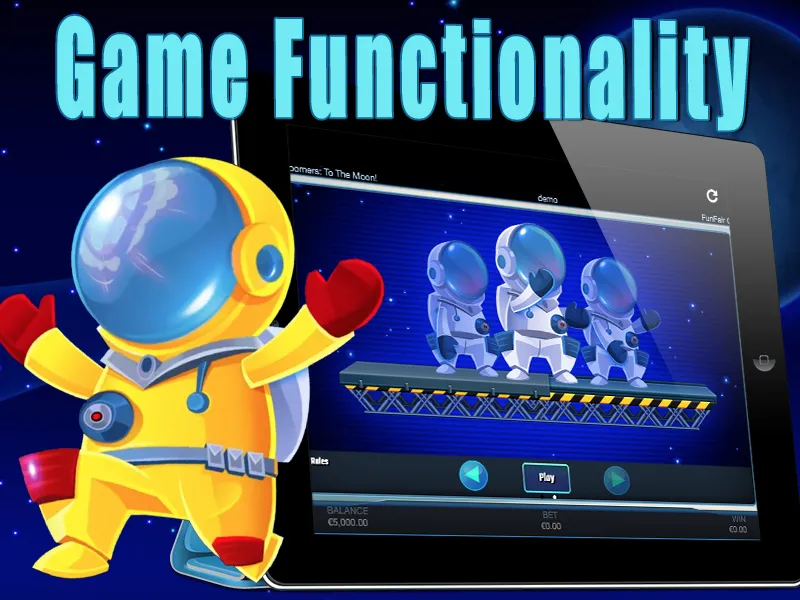 AstroBoomers Demo Game Functionality